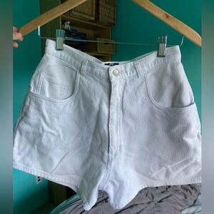 White High Waisted Shorts